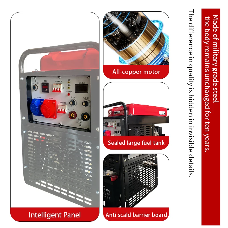 Portable Outdoor Diesel & 1 Inverter Generator 230V 250A Auto Start 50Hz Welding Spot