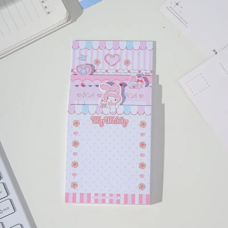 Sanrio Cartoon Cute Series Memo Paper Kuromi Mymelody Student Office Supplies Memo Paper