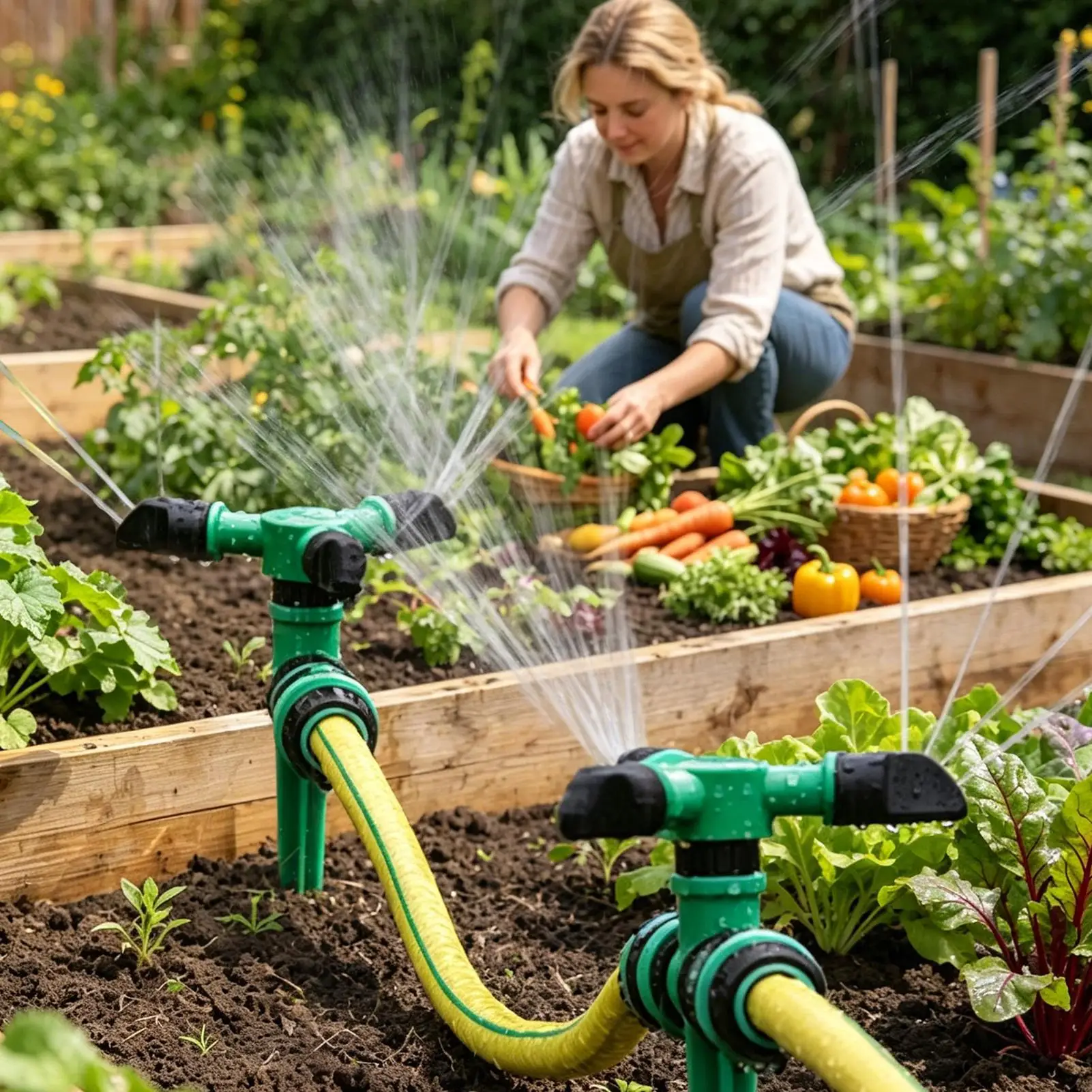 Sprinklers For Yard 360 Degree Rotating Automatic Large Area Coverage Sprayer Rotary Lawn Sprinklers For Backyard Garden Patio