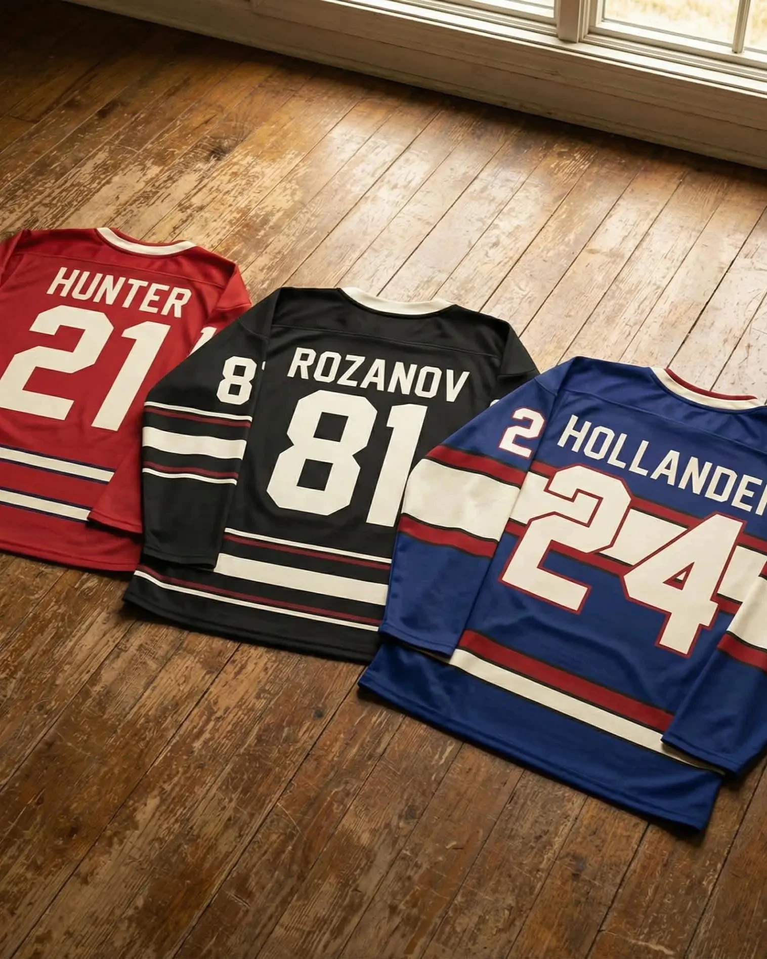 

2026 Support Custom Heated Rivalry Hockey Jersey Long Sleeves Tee Men's Women's Rozanov HOLLANDER T-shirt Unisex Tops Pullovers