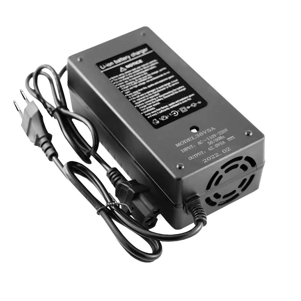 LiitoKala 10S 36V5A charger 42V 5A 18650 Charger 100-240V Input Lithium Li-ion Charger For 36V Electric Bike wo-wheel Vehicle