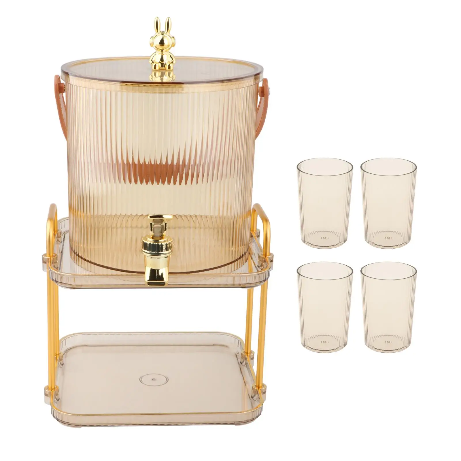 شرب موزع دلو حاوية مشروبات مع صنبور إبريق الماء موزع المشروبات المثلجة للنزهة الاستخدام اليومي في الهواء الطلق بار الحفلات