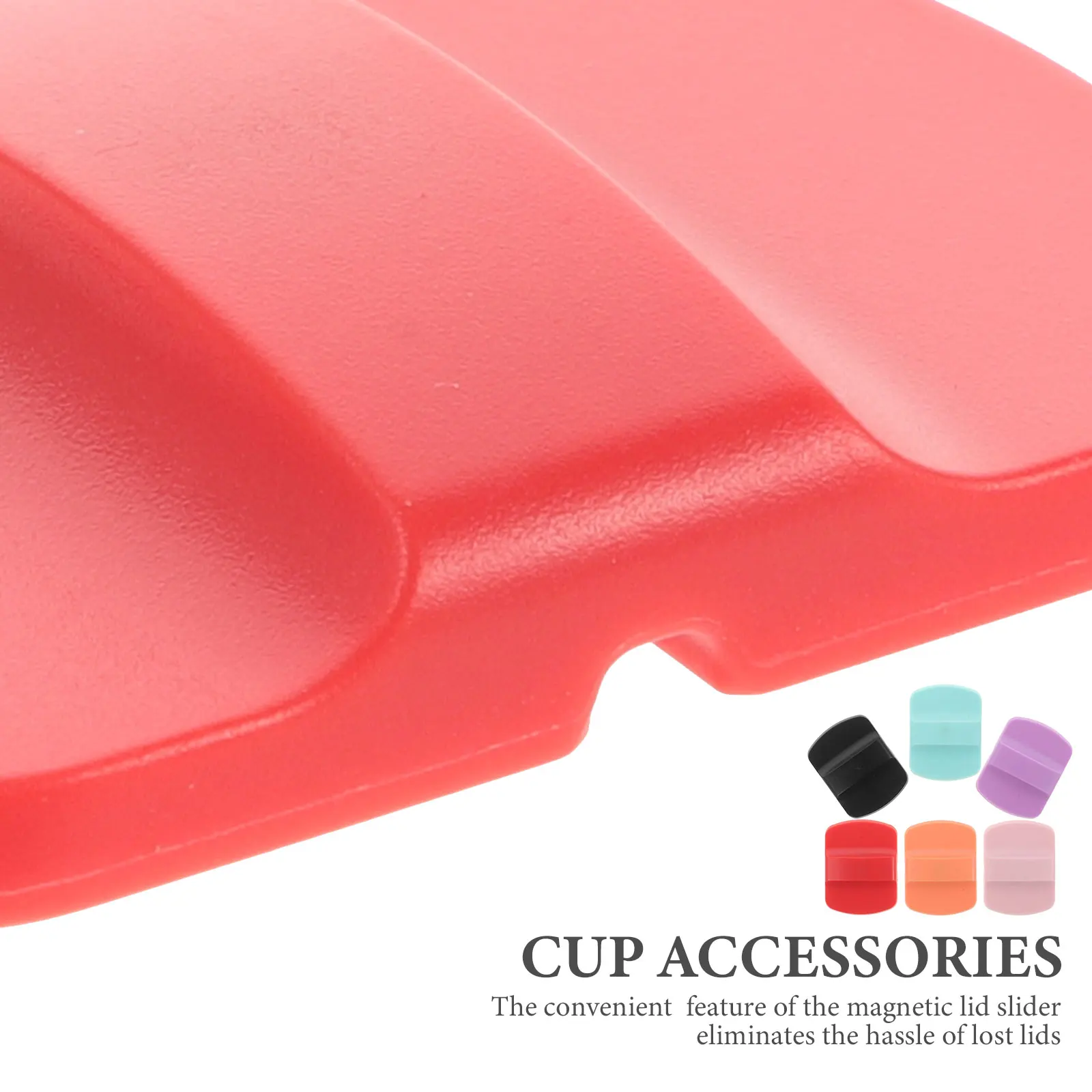 

6pcs Lid Slider Replacement for Car Cup Accessories Universal Design Magnets Leak Proof Smooth Plastic