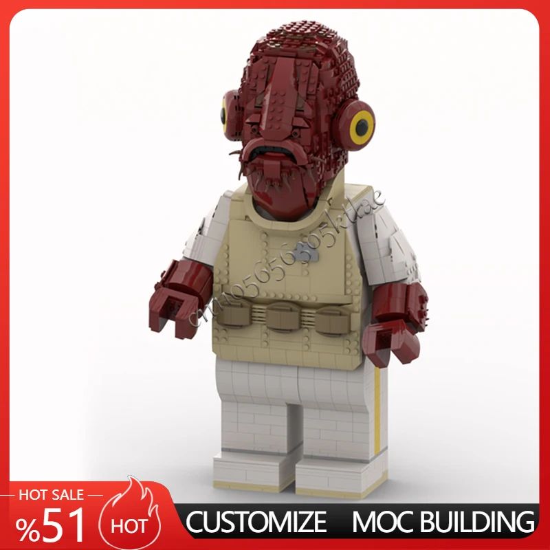 1738개 조각 모크 스타 배틀 애클버 메가 피규어 헬멧 모델 블록 브릭 DIY 창의적 조립 장난감 휴일 선물