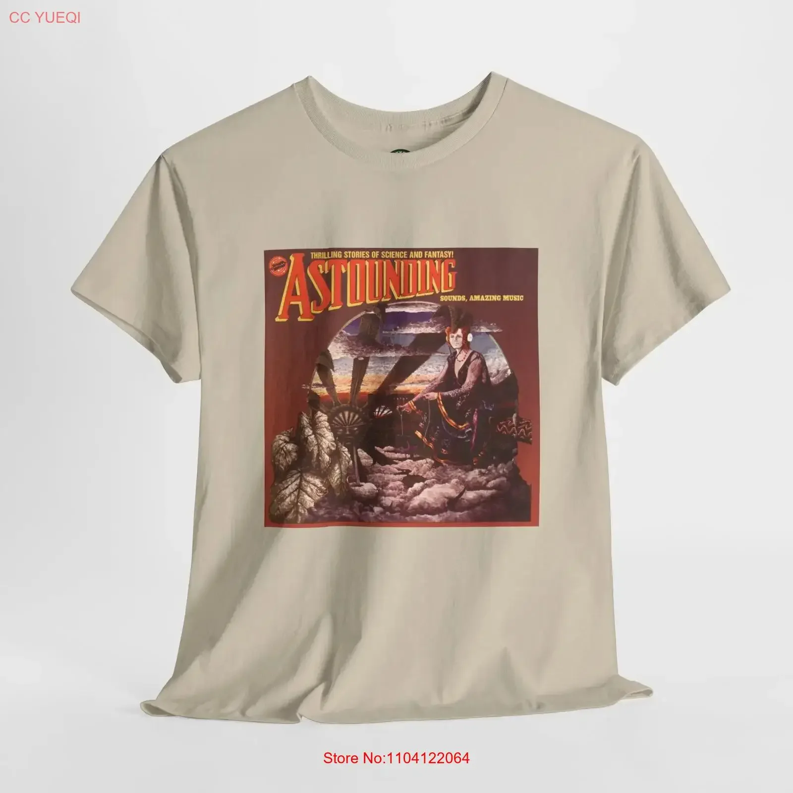 Hawkwind Astounding Sounds T-shirt avec couverture d'album de rock psychédélique, vintage, style science-fiction, streetwear unisexe, doux et confortable pour homme