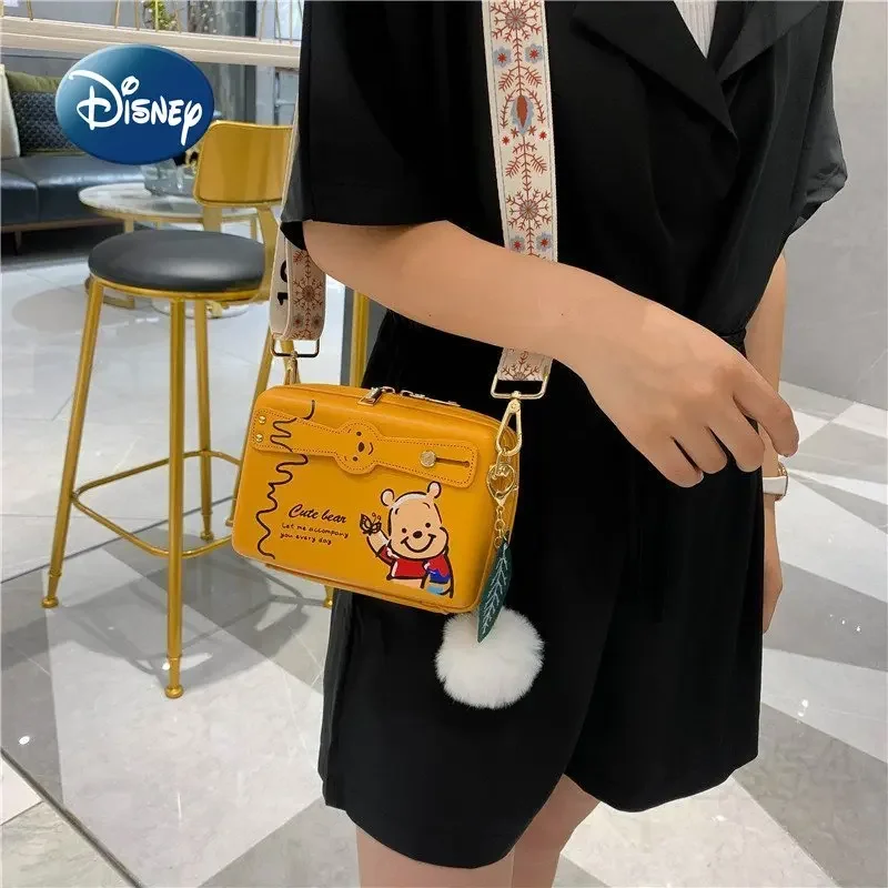 Disney Winnie The Pooh Nieuwe Dames Crossbodytas Met Eén Schouder Cartoon Leuke Damestas Modetrend Eén Schoudertas Voor Meisjes