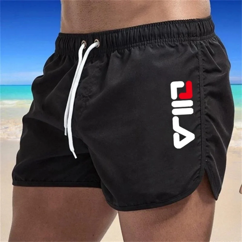 Shorts de prancha de secagem rápida masculino, shorts de natação respirável, esportes de praia confortáveis, sexy, novo, verão 2