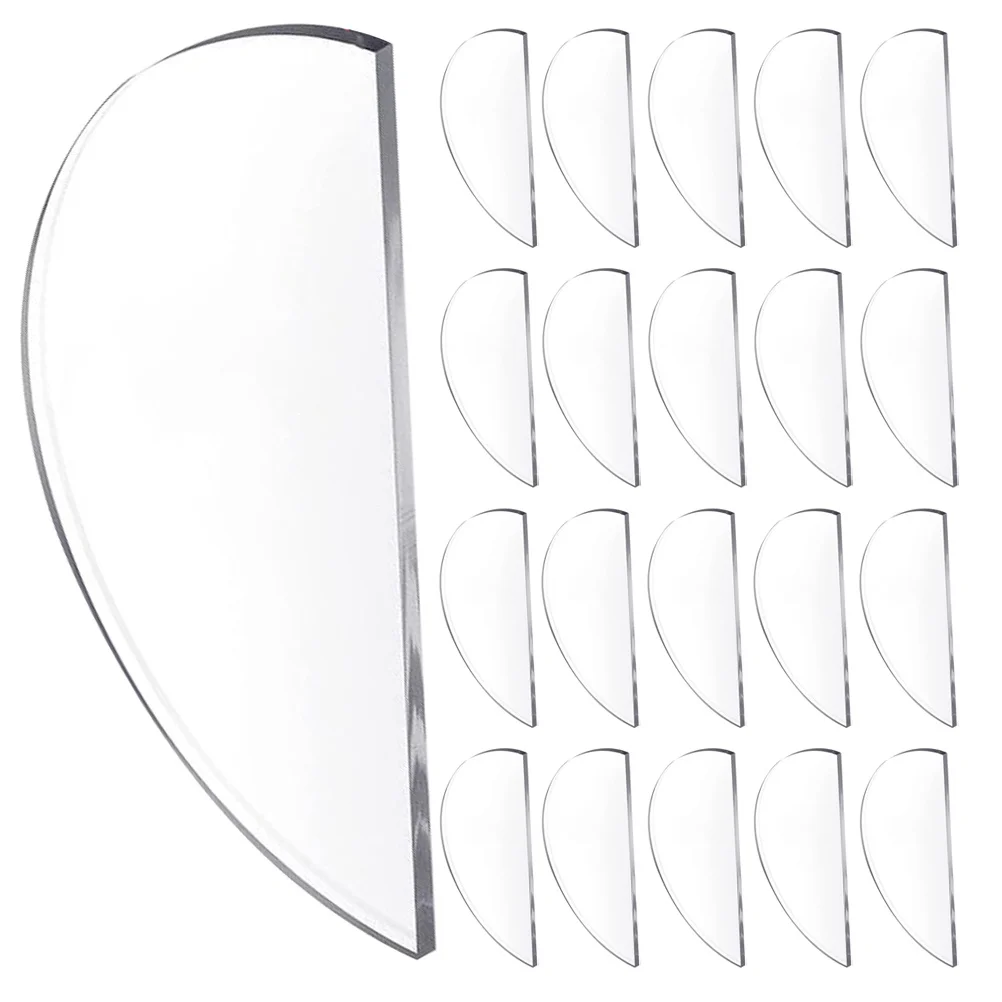 

30Pcs Semi Circle Clear Acrylic Table Cards Blank DIY Name Place Cards Freestanding Wedding Guest Seating Table Decorations