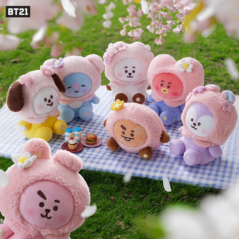 Anime Cartoon Bt21 Tata Cooky Shooky Plush Toy Y2K Fashion New Korean Plush Doll Bedroom Ornament Pillow Gift for Friends