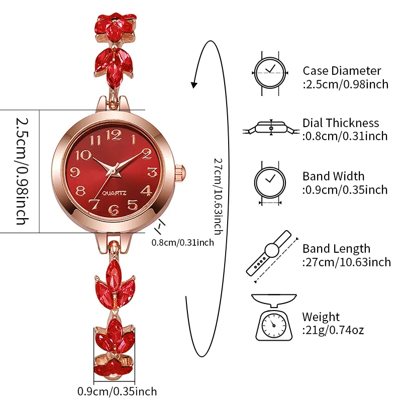 Relógio feminino elegante com mostrador árabe, pulseira de strass luxuosa, relógio de quartzo para mulheres, presente (sem caixa)