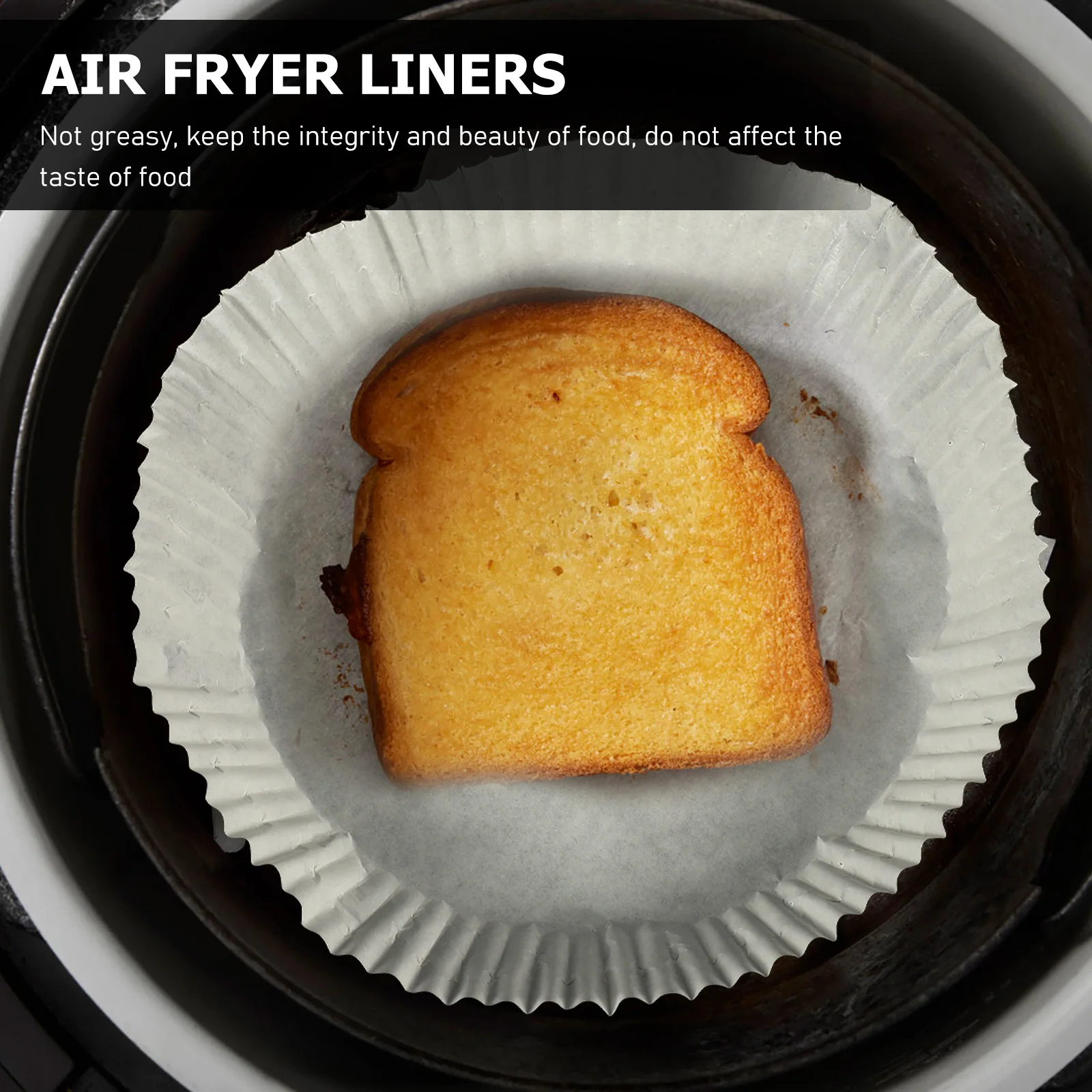 

100pcs Baking Paper Air Fryer Bowls High Temperature Resistance Oil Absorption Waterproof Anti Stick Fryer Pads For Home Bakery