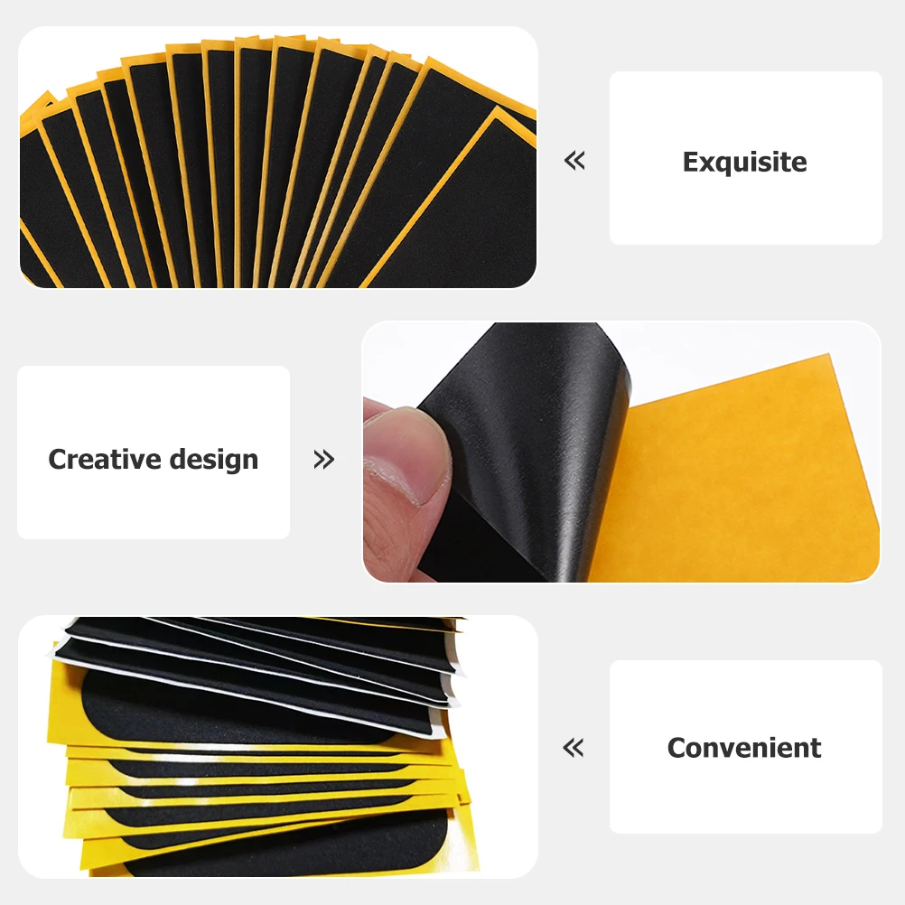 

24Pcs Fingerboard Grip Tapes Nonslip Foam Stickers Skateboard Supplies Flexible Elastic Durable Application