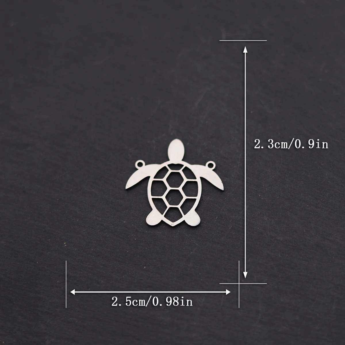 3pcs Turtle Stainless Steel Charms For Jewelry Making Sea Animal Tortoise Necklace Earrings Bracelet DIY Pendant