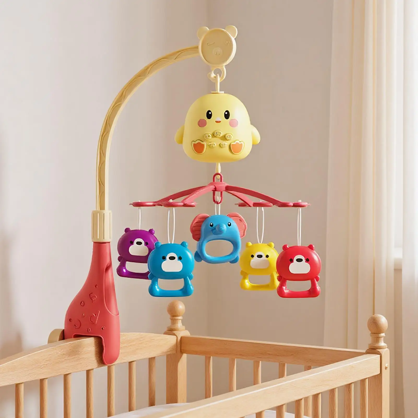 Wieg Muzikaal Mobiel Babymobiel Met Afstandsbediening Roterend Fopspeen Speelgoed Voor 0-18 Maanden Meisjes Jongens Bed Spelen Decor Kinderwagen Cot
