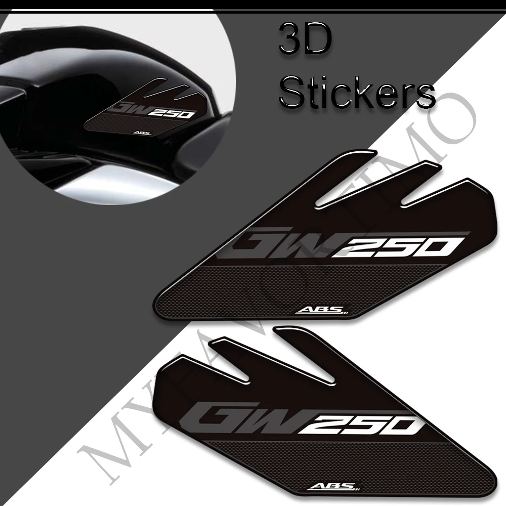 

For Suzuki Inazuma GW250 GW 250 Motorcycle Tank pad Grips stickers protection 3D Decals Fish bone
