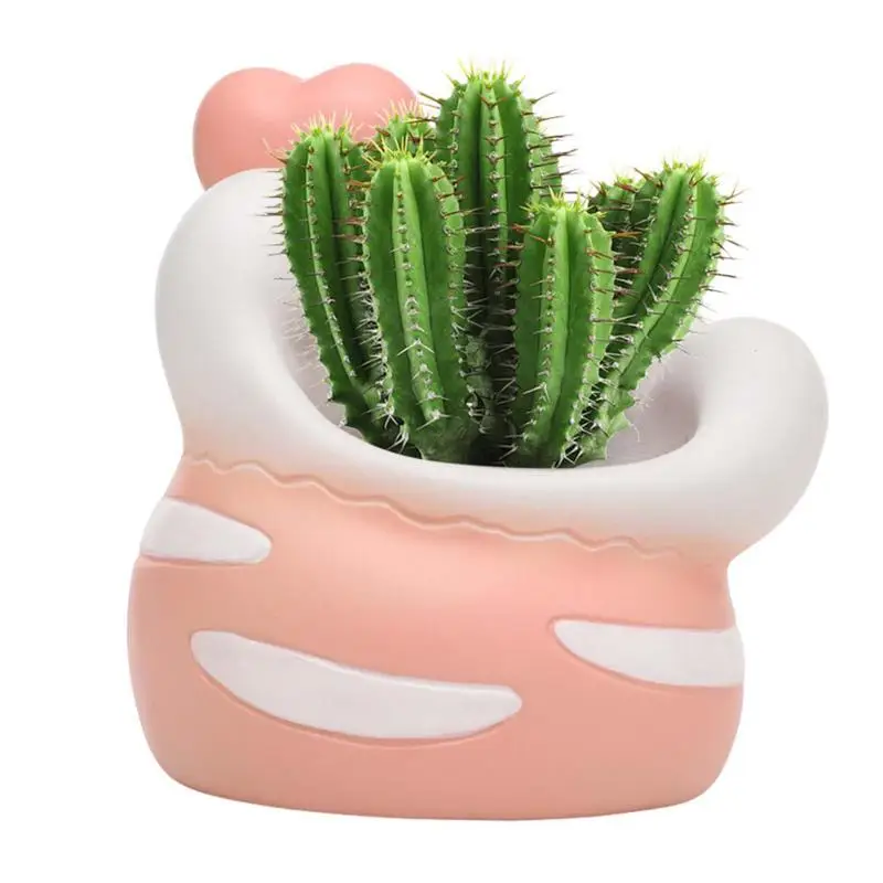 

Cute Plant Pots Cartoon Cat Claw Resin Succulent Pots Plant Container Desktop Ornaments Balcony Garden Home Decoration