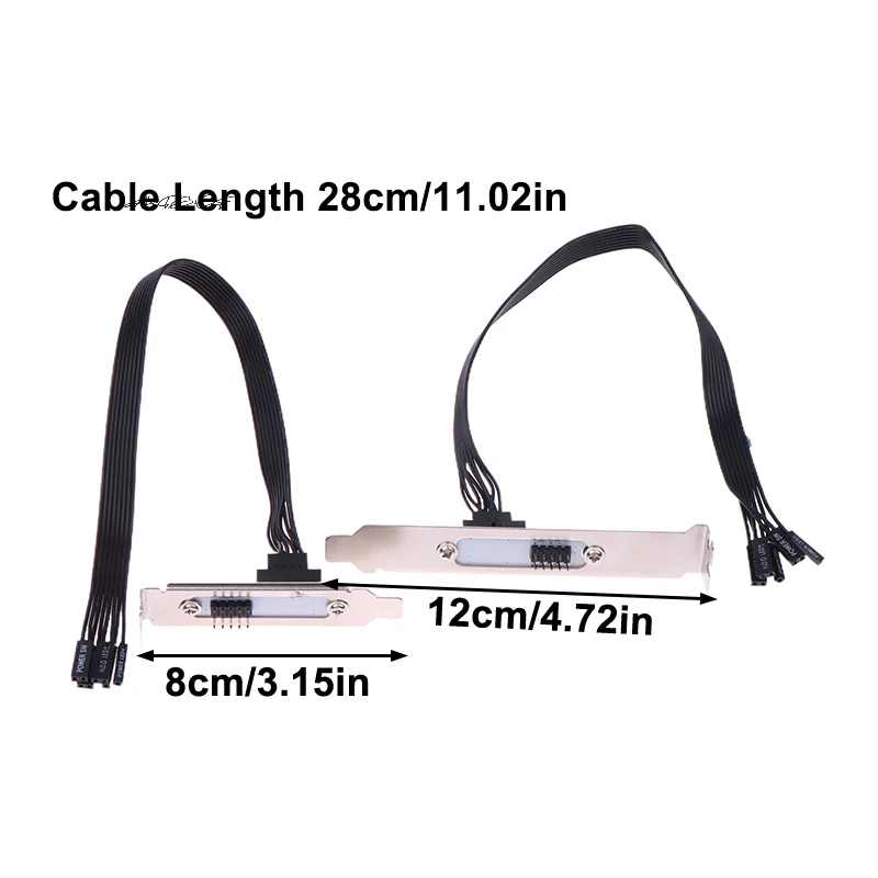 Deflector de chasis de altura/media con botón de interruptor de alimentación externo Cable de extensión de botón de reinicio para cajas de computadora