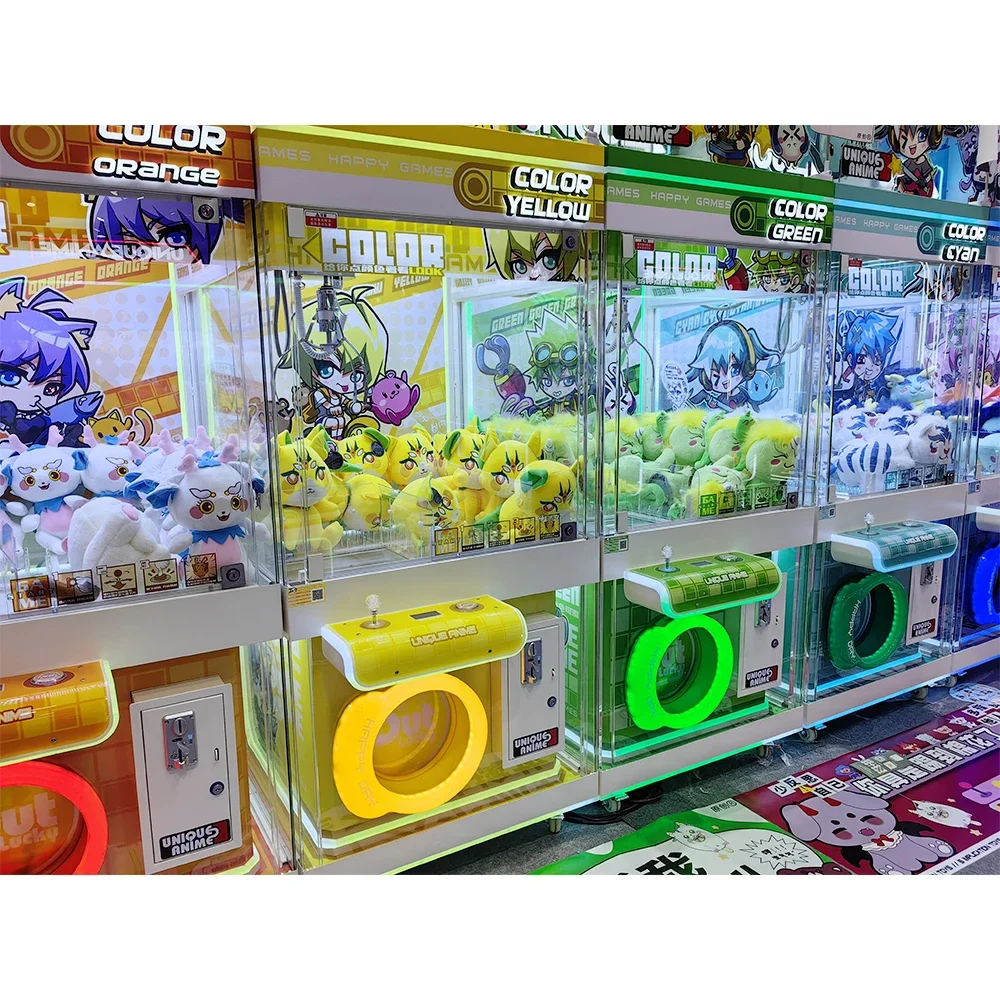 

#Factory Fordable Price Sale Customization Color Rainbow Sugar Toys Crane Claw Machine Arcade Doll Crane Machines
