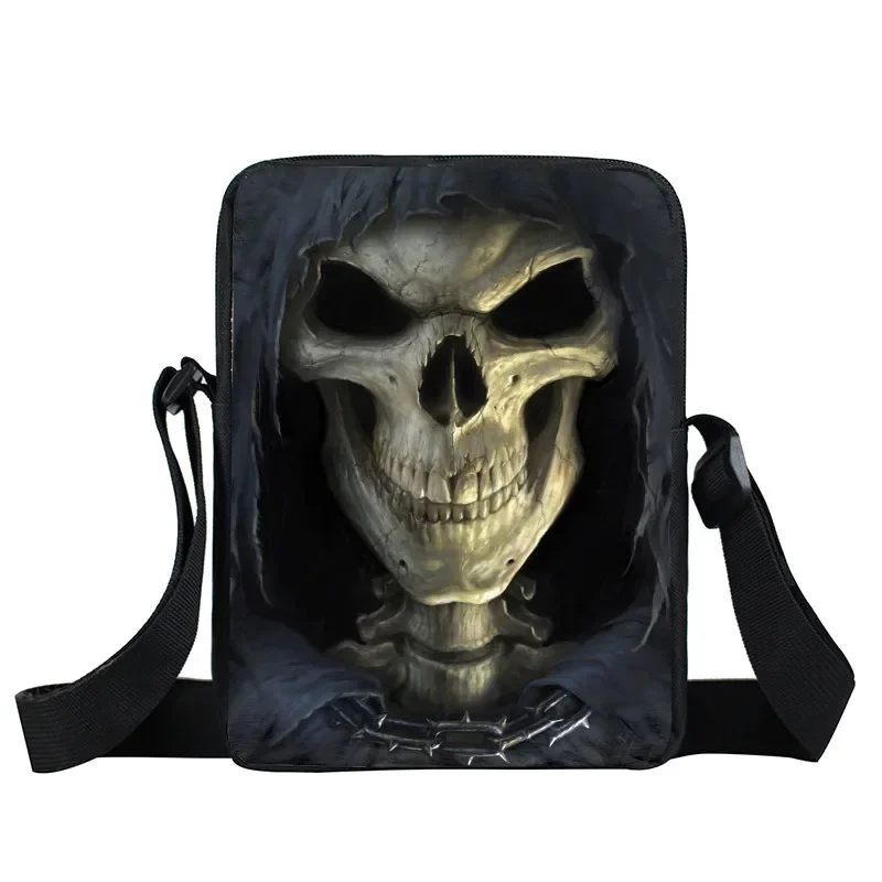 Ciemna gotycka torba kurierska Punk torebki damskie Grim Reaper nastoletnia torba na ramię czaszka damskie torby typu Crossbody na kopertówkę podróżną — zdjęcie 3