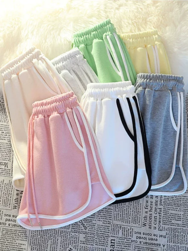 

Контрастные широкие брюки, женская хлопковая трикотажная футболка на шнуровке, длина четверти, повседневная футболка, лето 2025 г.