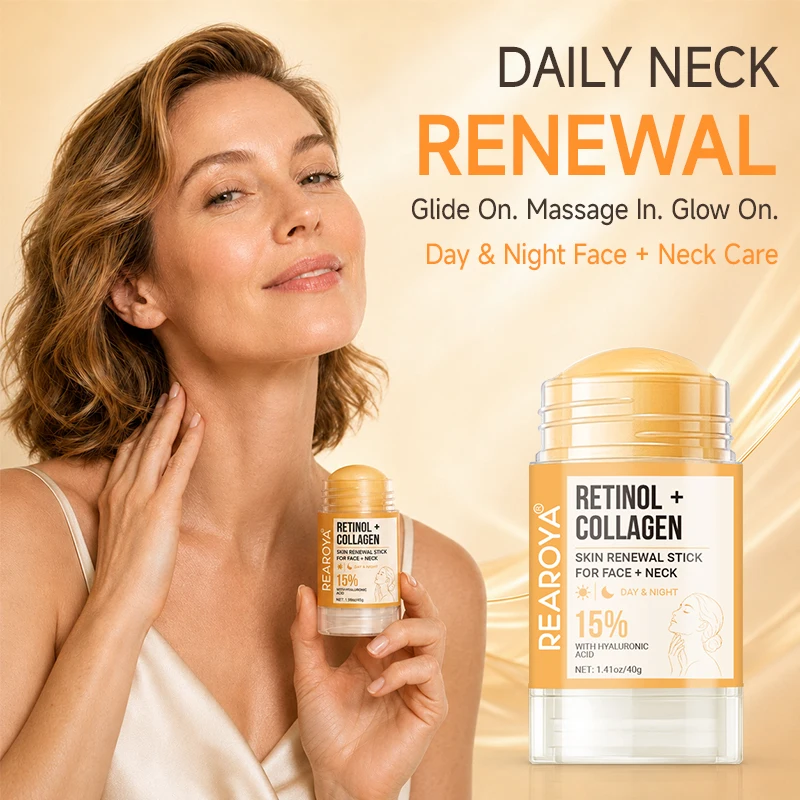 Retinol Face Neck Lifting Firming Cream Stick,Collagen Day & Night Moisturizer Cream,Facial Whitening Wrinkle Renewal,Non-Greasy