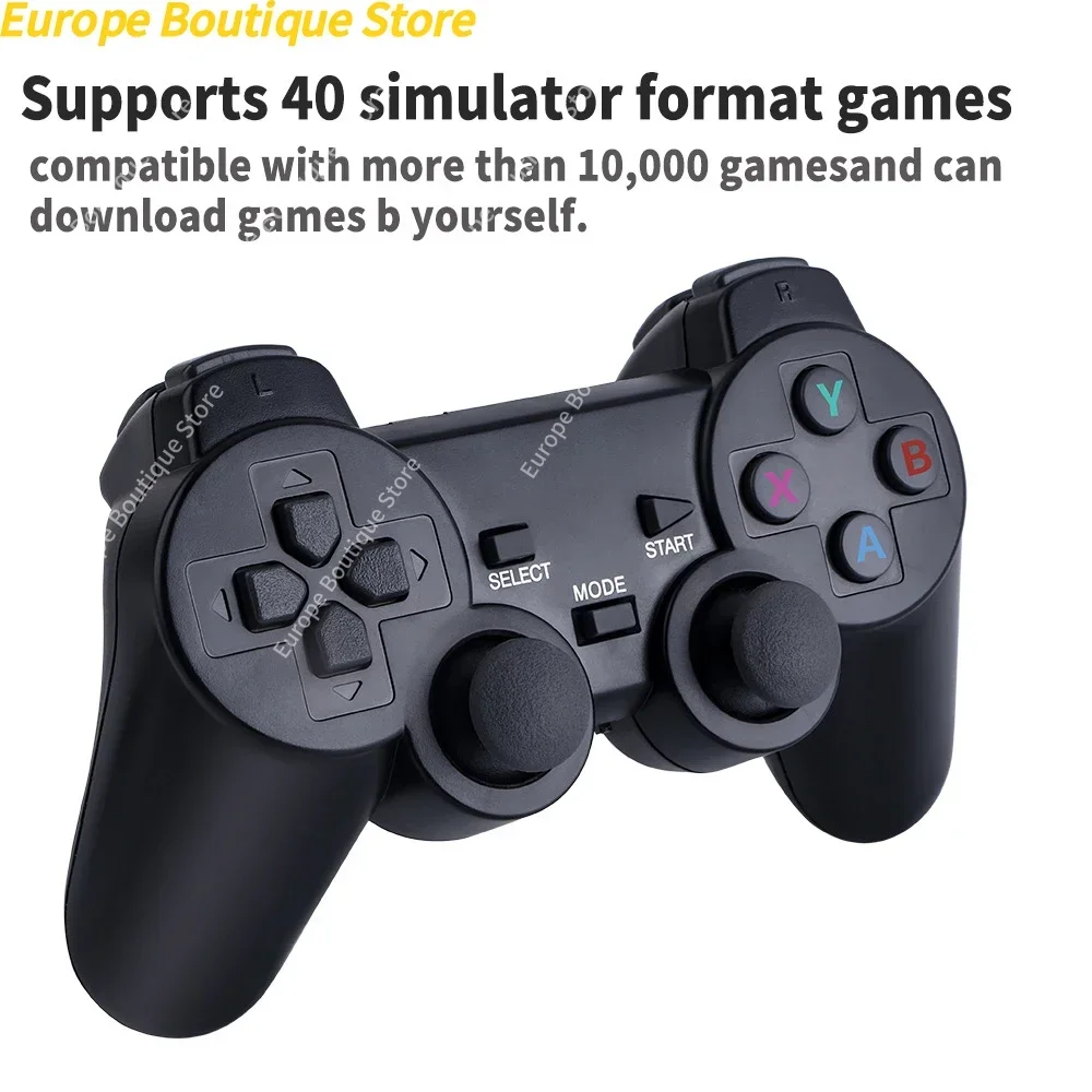 4K HD لعبة فيديو وحدة التحكم 2.4G مزدوجة وحدة تحكم لاسلكية لعبة عصا ل PS1 10000 ألعاب 64GB ألعاب ريترو الصبي هدايا عيد الميلاد