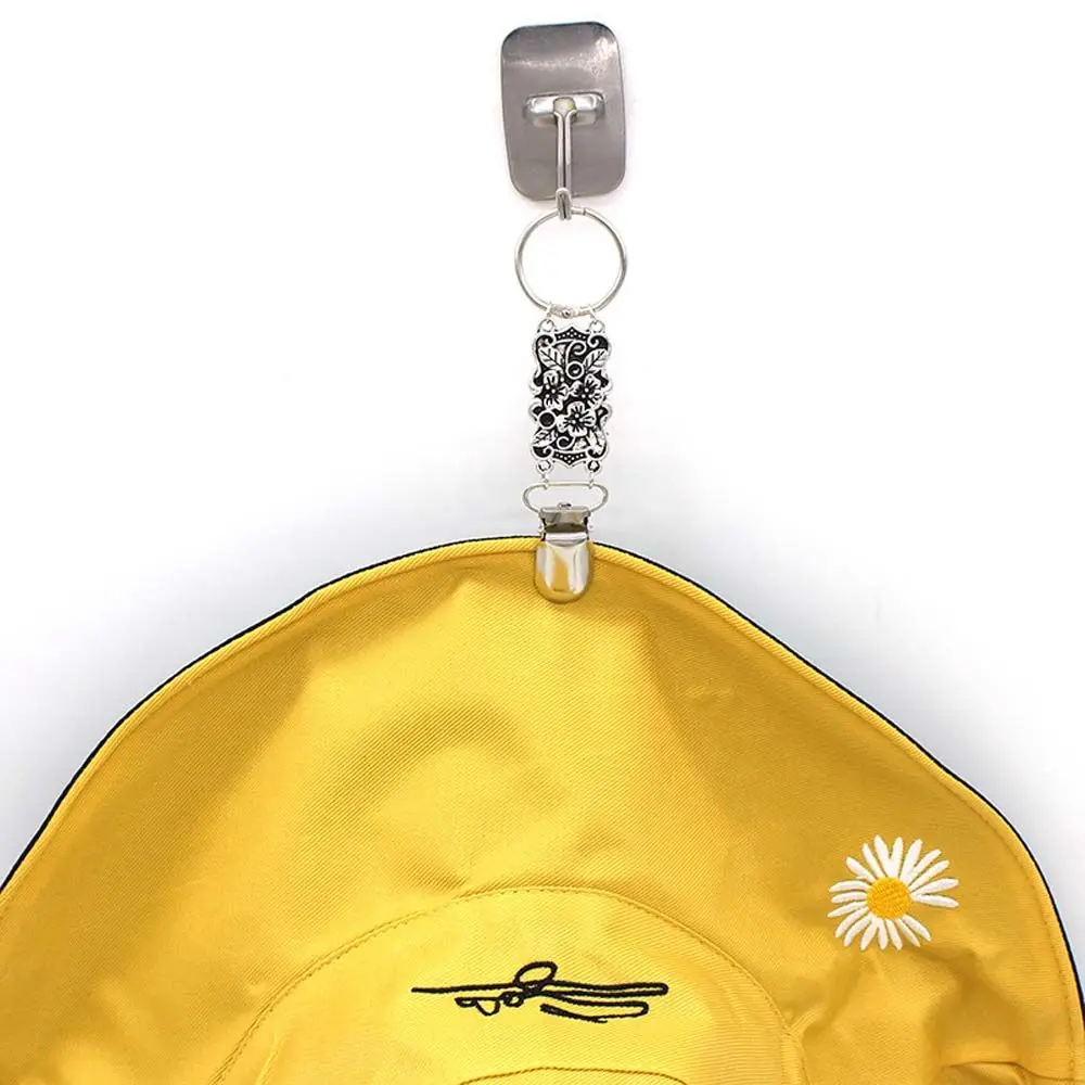 여행용 액세서리 수하물 모자 오리 클립 캠핑 하이킹 여행 모자 키퍼 클립 가방 클립 모자 클립 라인스톤 모자 홀더