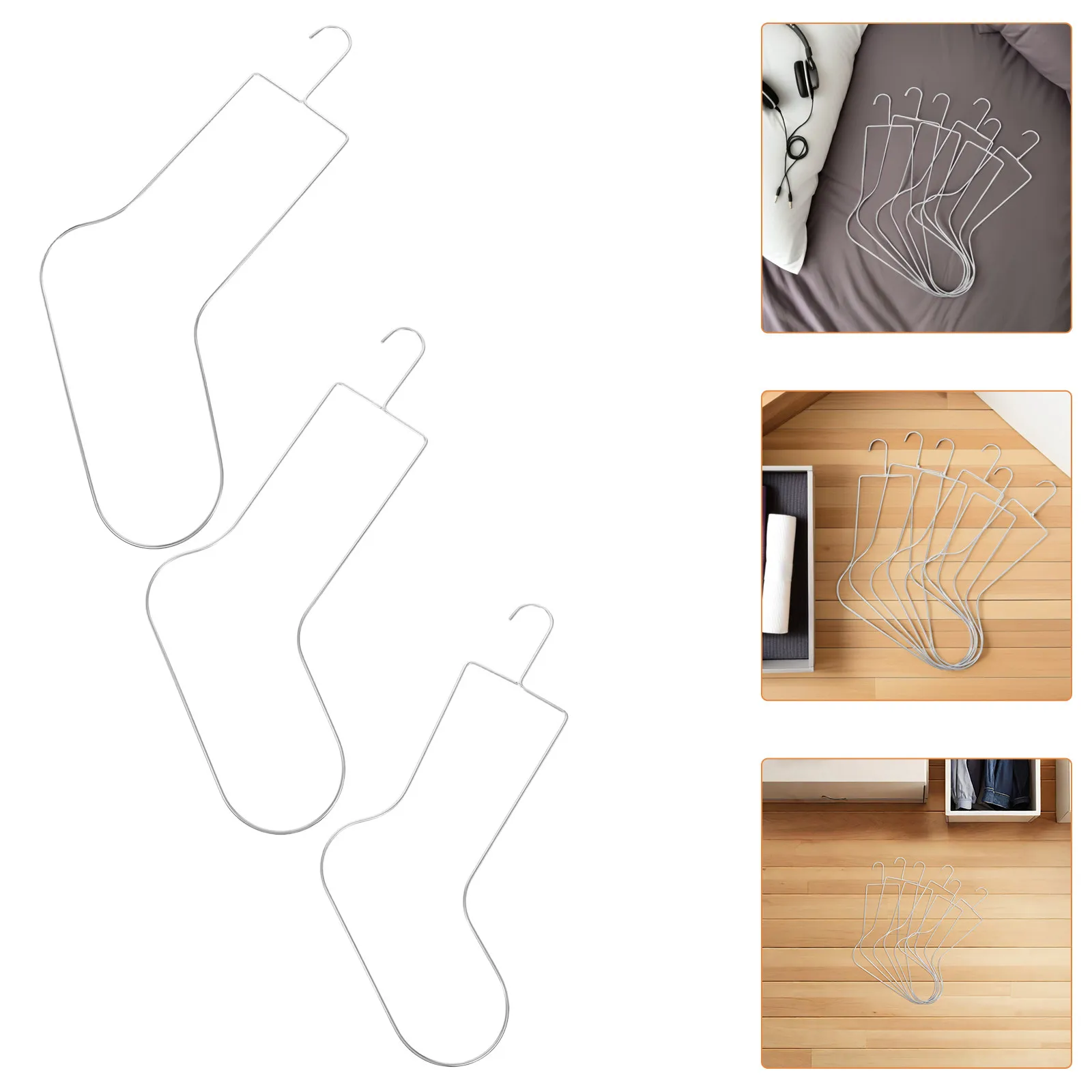 

6Pcs Sock Display Rack Metal Knit Crochet Sock Blockers Drying Shaping Holder Organizer Blocking Tools Stocking Blocks