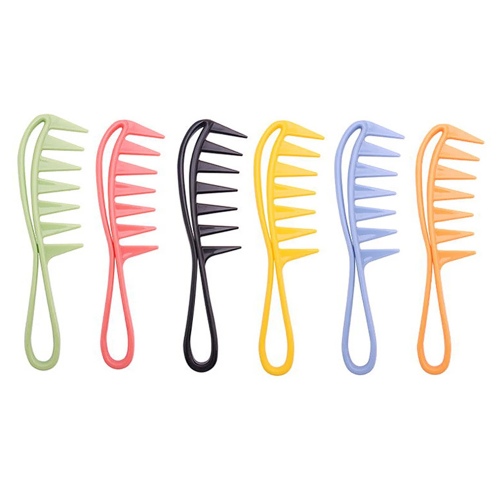 Hair Salon Large Tooth Wide Comb Smoothing Comb Household Oil Head Men's Women Hollow Comb Styling Comb Barber Accessories Tools