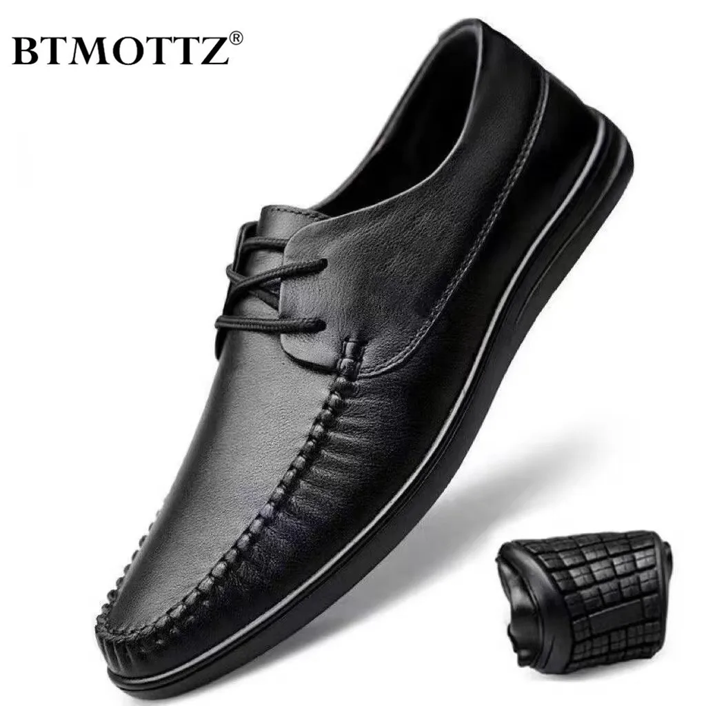 Leather Men Formal Shoes Luxury Brand 2023 Men\'s Loafers Dress Moccasins Breathable Italian Black Wedding Shoes Plus Size 38-47