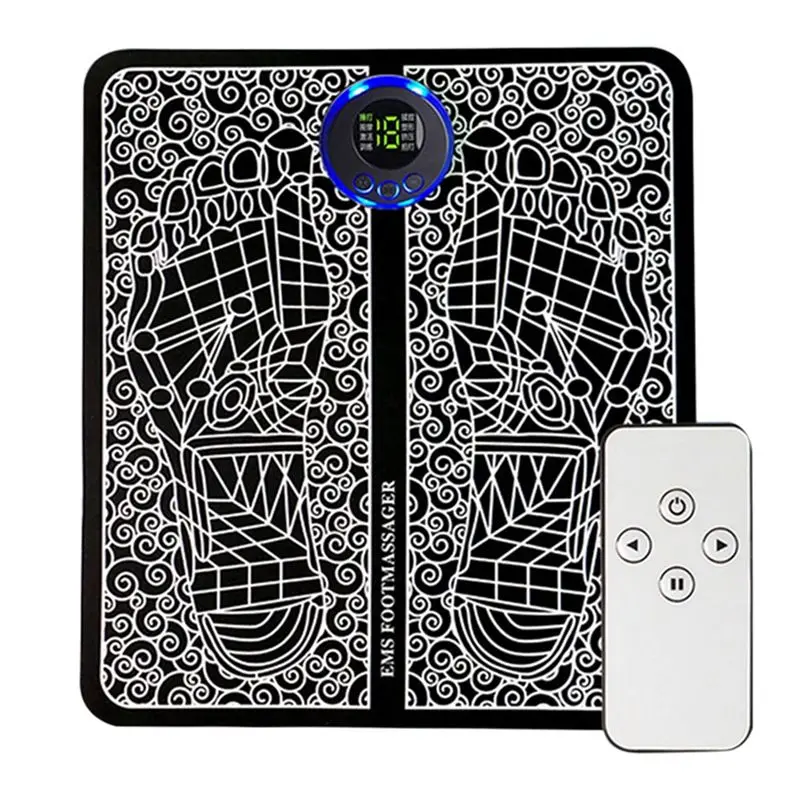 

Rechargeable Massage Pad 8 Modes Leg Muscle Stimulator Foot Circulation Massager Remote Control For Relaxing Feet And Legs