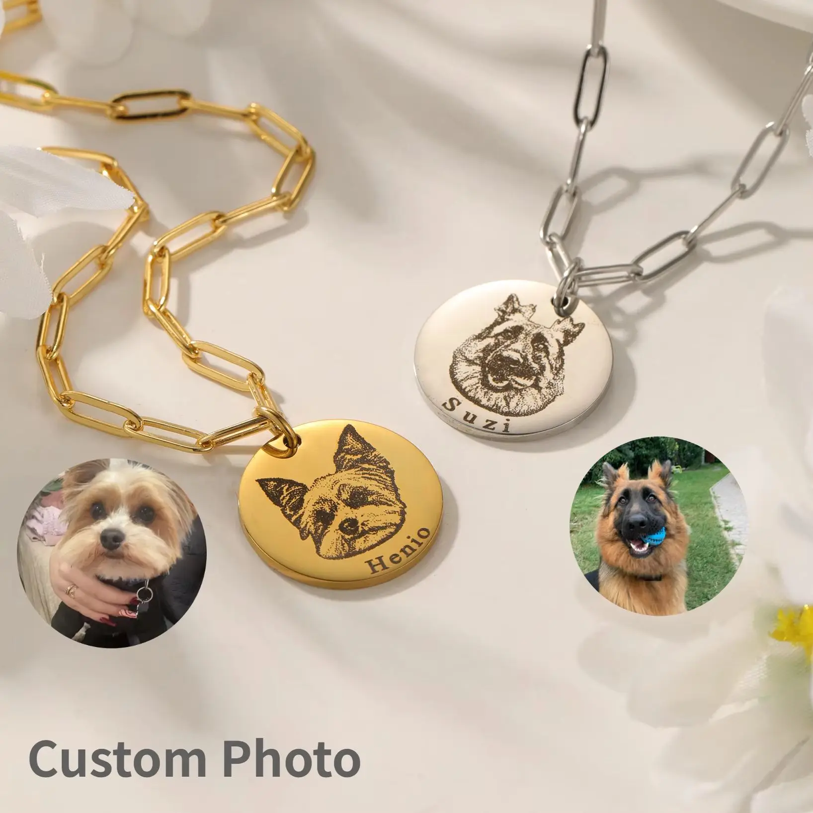 

Personalized Pet Portraits Gifts for Pet Lovers Custom Dog Necklace Exclusive Pet Gifts Gifts for Her