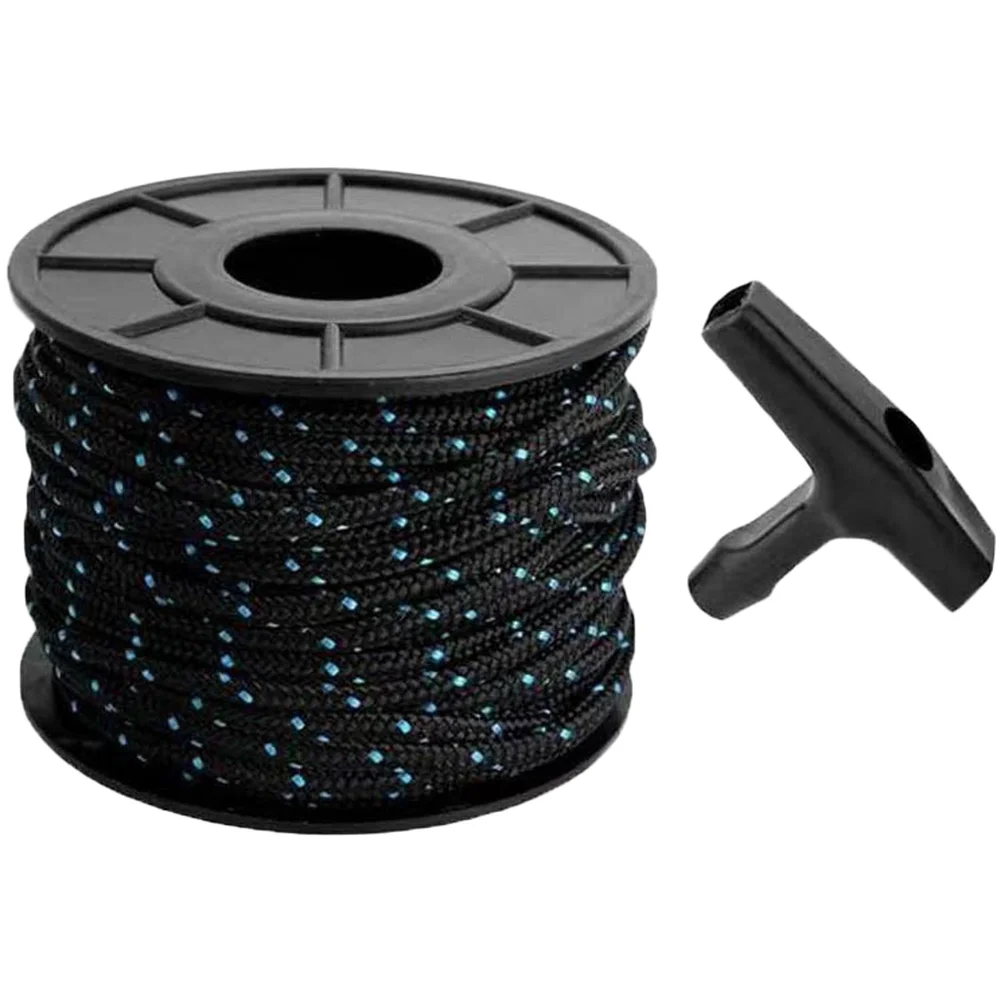 5mm 100ft Starter Pull Cord Recoil Rope With Handles For Lawn Mowers Chainsaws Grass Cutting Tools And Brush Tools Garden Tool