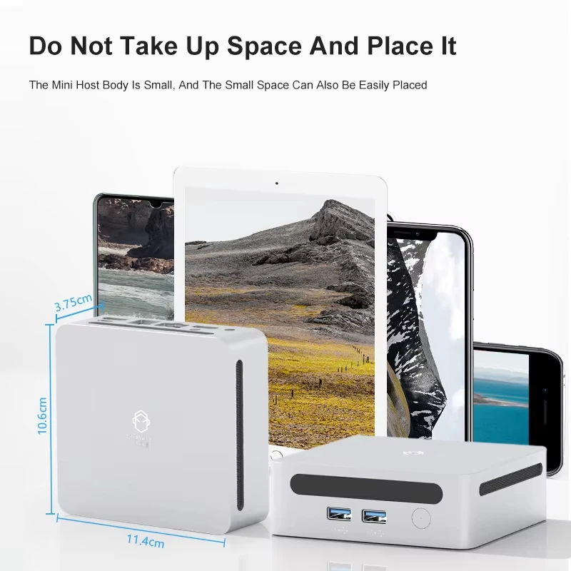 GenMachine Ryzen 5 5600U Mini PC for laptop and desktop computer Windows 11 Pro 16GB/32GB DDR4 Dual Channel WIFI6 Gaming pc