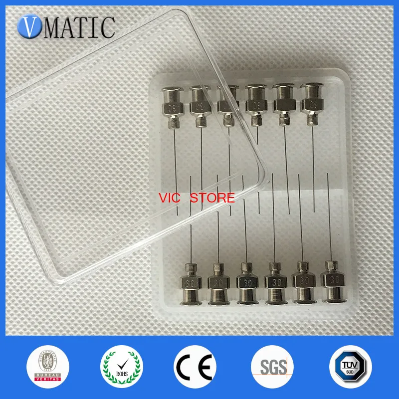 

High Quality 12 Pcs 1'' Length 30G Blunt Stainless Steel Fluid Glue Dispensing Needles Tip 1 Inch