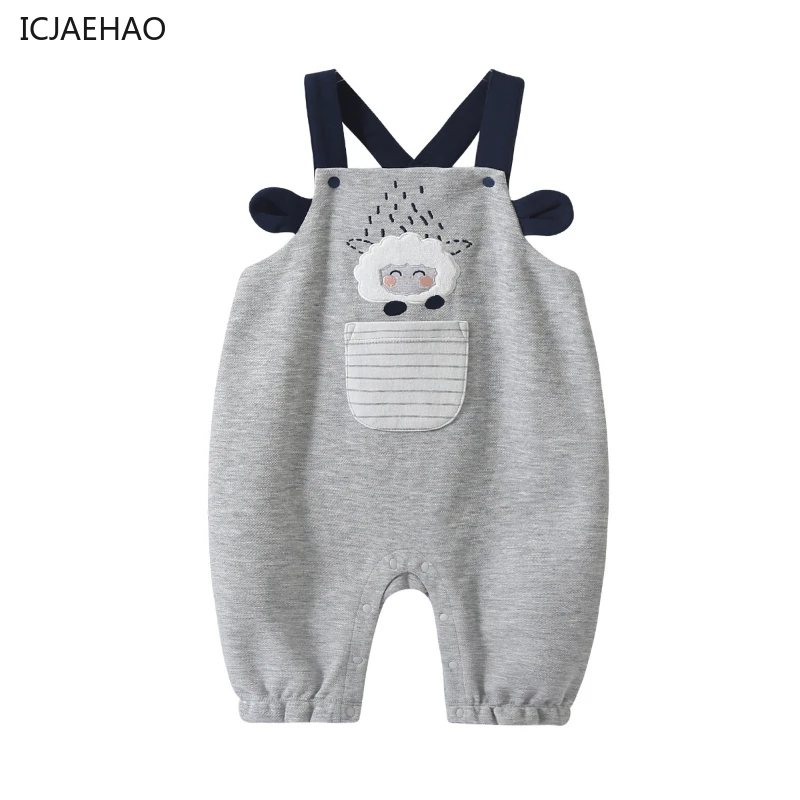 Icjaehao Christmas Newborn Baby Boys Pants Girls Cute Suspender Rompers Kids Clothing Toddler Bodysuit Jumpsuit Bottoms 0-24