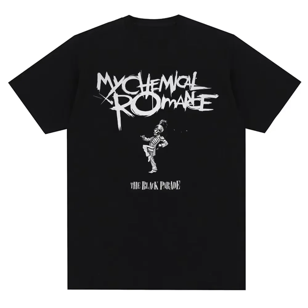 2026 New The Black Parade Skeleton Vintage Illustration Graphic Print Tshirt Punk Lovers Unisex Short Sleeve Tee