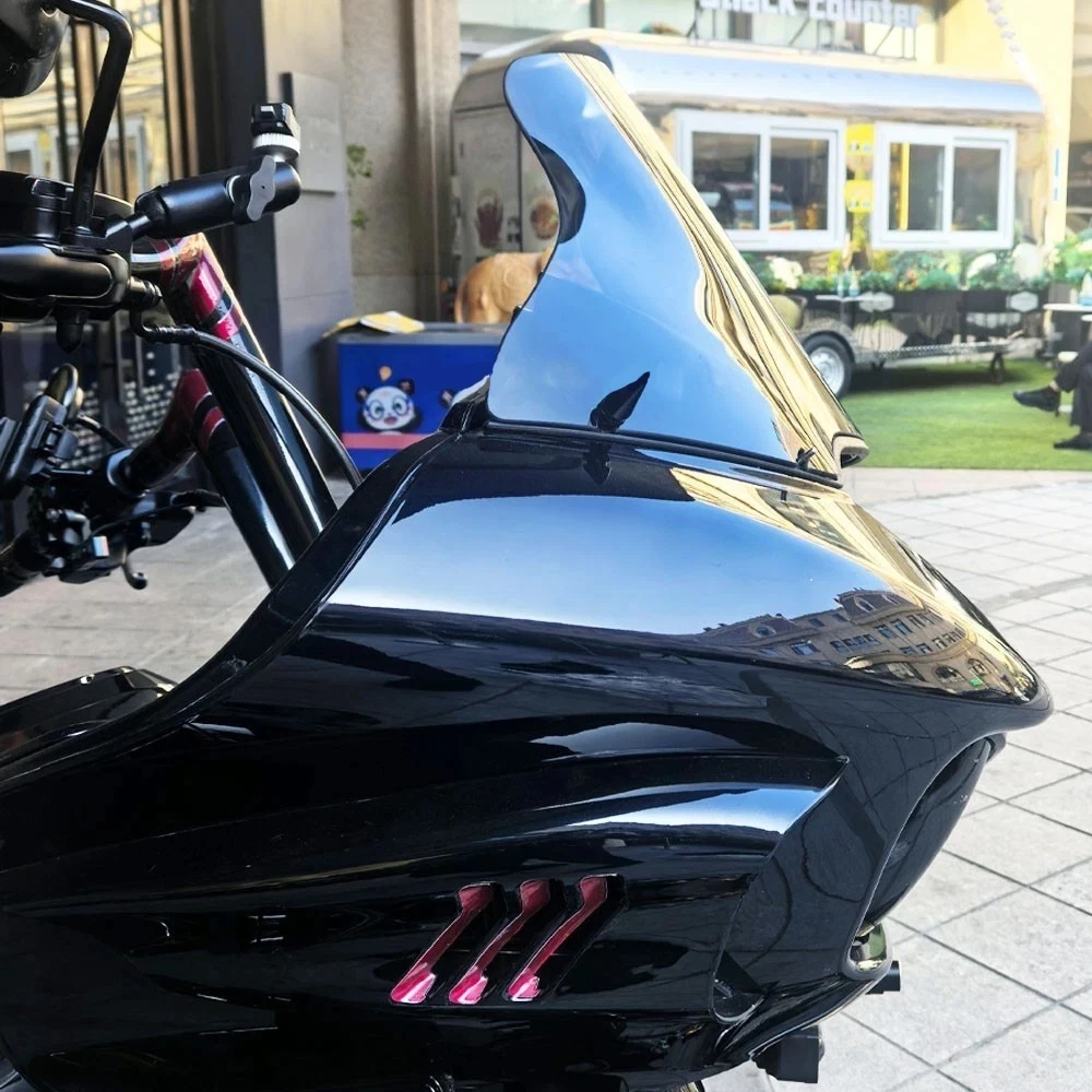 Osłona przedniej szyby, górna owiewka, zamiennik motocyklowy NOWY Harley Road Glide Touring 2015-2023 wysoka szyba przednia Wi
