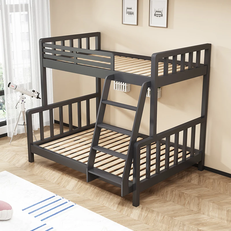 Wrought iron children's bunk beds Adult bunk High and low Mother and child beds Solid wood bed board Double adult bed