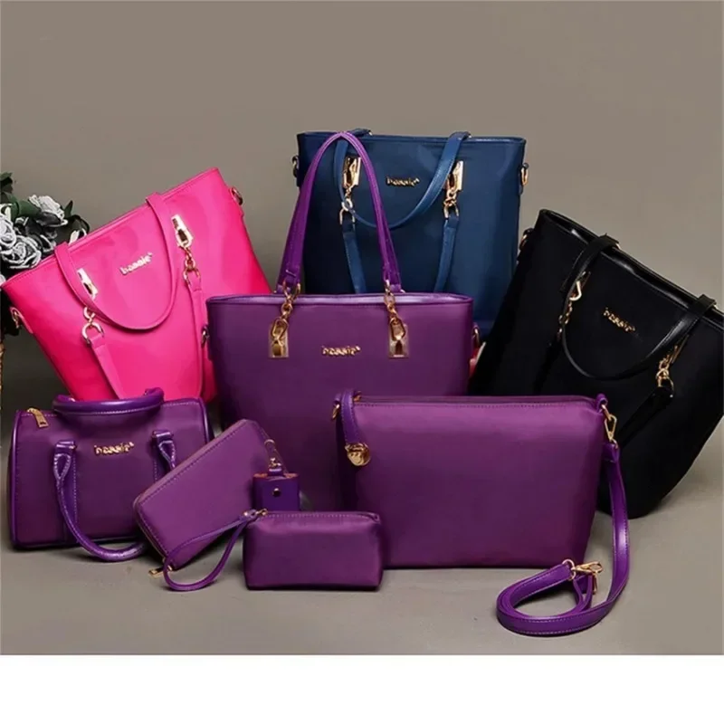 6 Set Bags Shoulder and Crossbody Bag Wallet Bag Patent Design Bag for Women