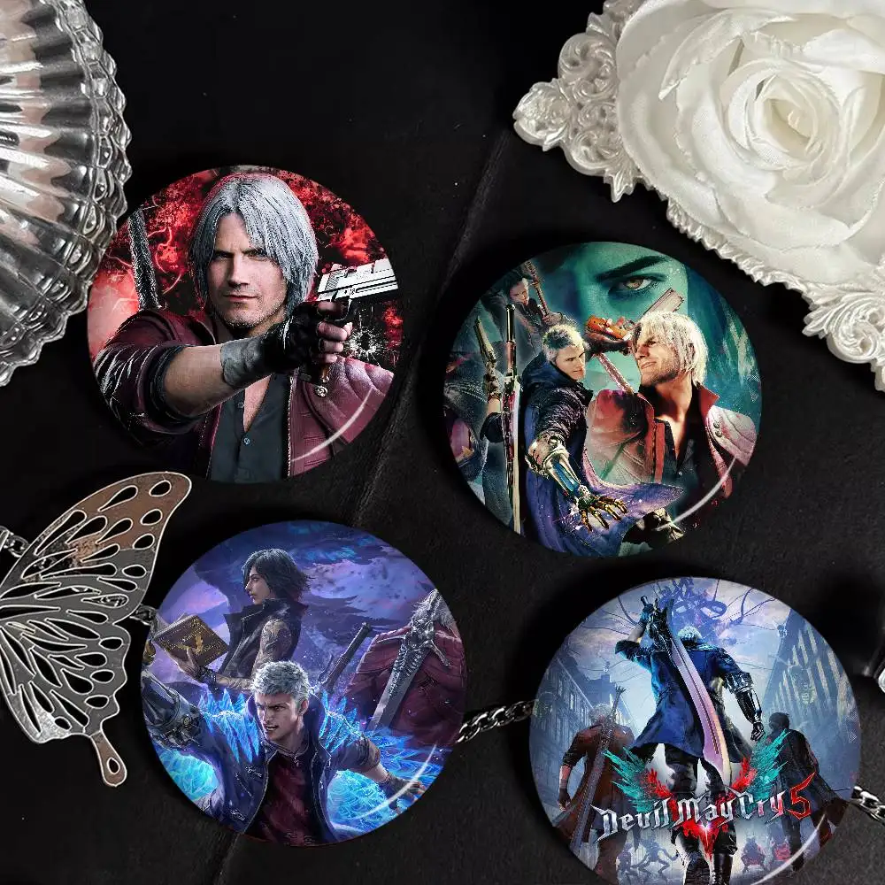 Game D-Devil May Cry-S 32/44/58MM Customizable Button Pins Cute Funny Creative Badge Jewelry Decor Gifts For Friends