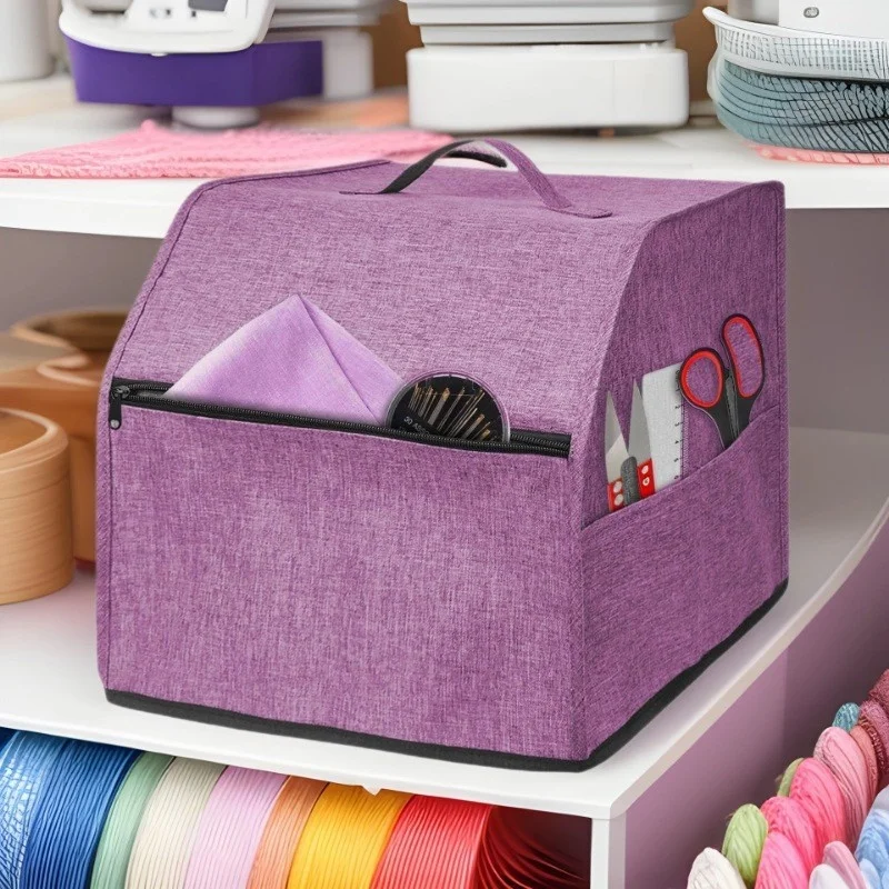 Funda para Máquina de Coser con Bolsillos de Almacenamiento para la Mayoría de las Máquinas Overlock Estándar (Compatible con Singer y Brother)