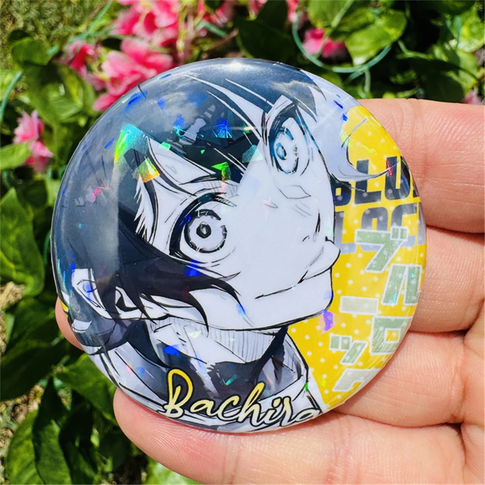 Anime BLUE LOCK Mikage Reo Michael Kaiser Chigiri Hyoma Cosplay Badge Pin SPTE Tinplate Brooch﻿