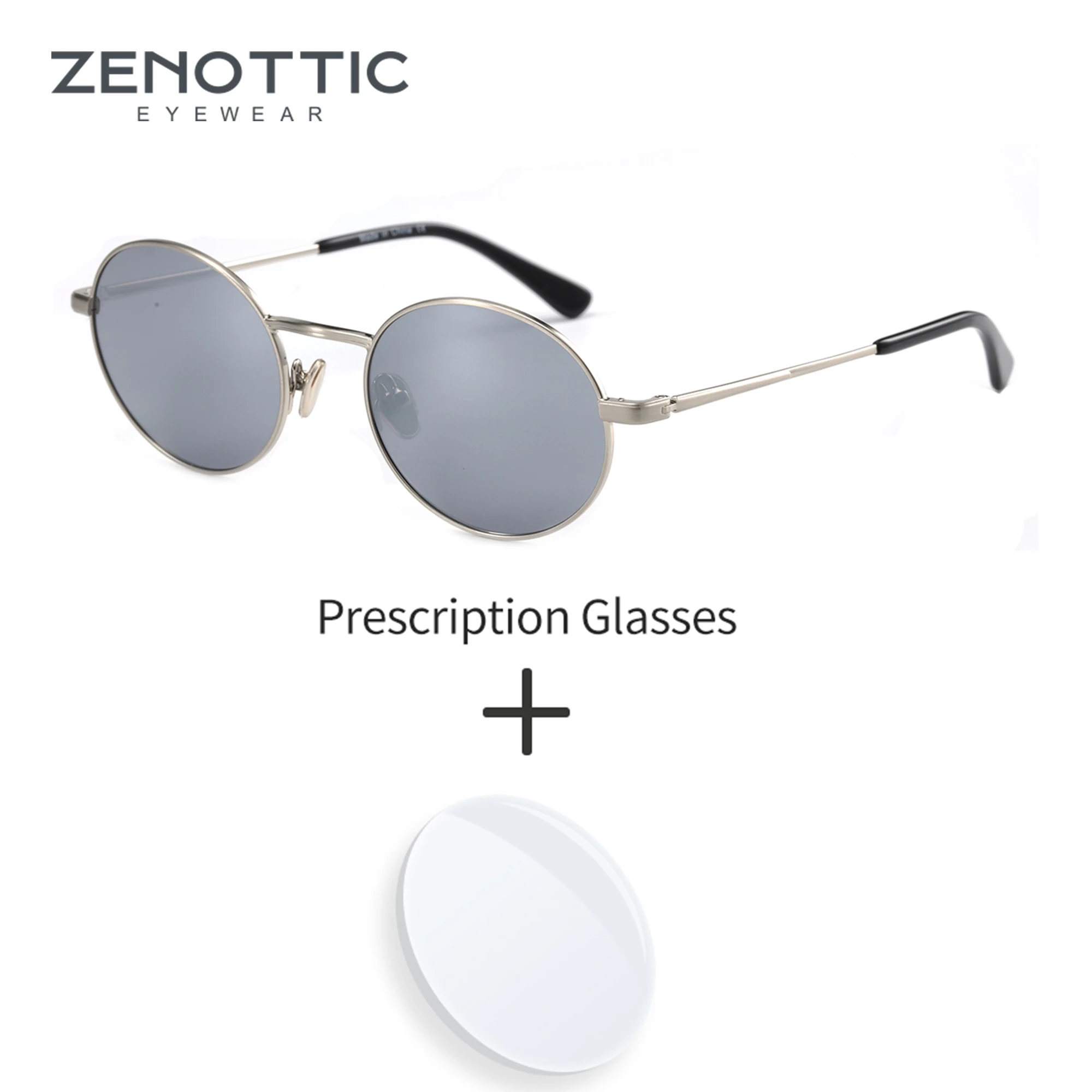 

ZENOTTIC Vintage Prescription Sunglasses for Women UV400 Protection Round Polarised Sun Glasses Progressive Shades