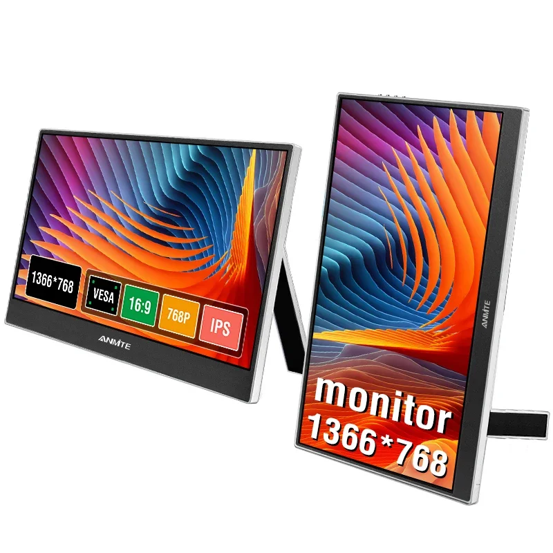 Anmite 11.6 Inch Portable Touch Monitor Non-touch Optional IPS 768P Computer Expand Display For XBox PS4/5 Switch Loptop