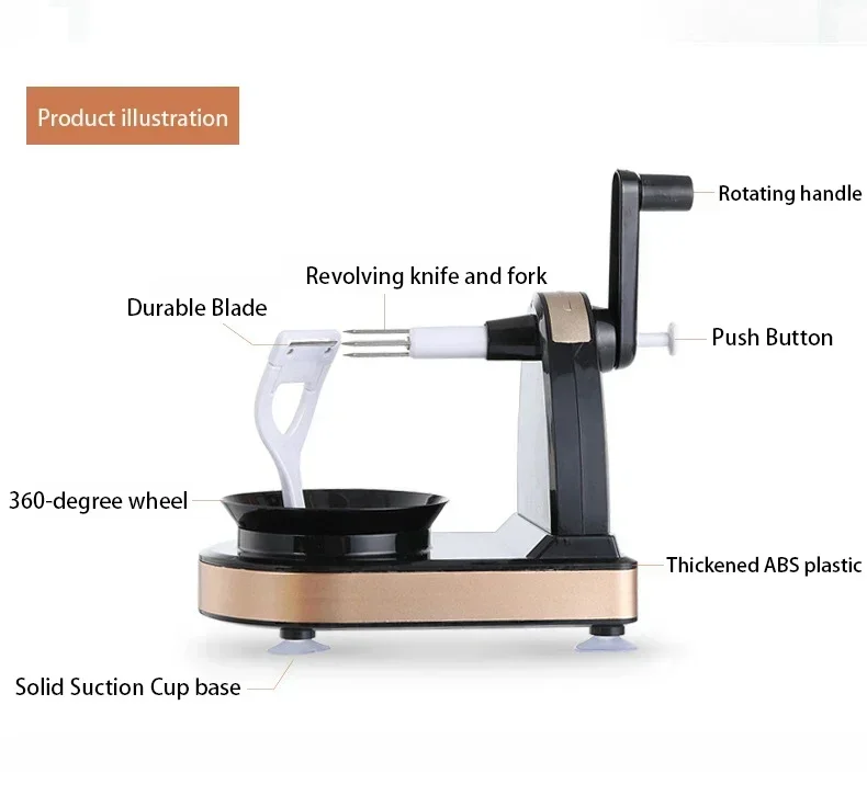 Manual Potato Peeler Apple Peeler Cutter Slicer Household Fruit Peeling and Shaving Planer Automatic Peeler Kitchen Tools