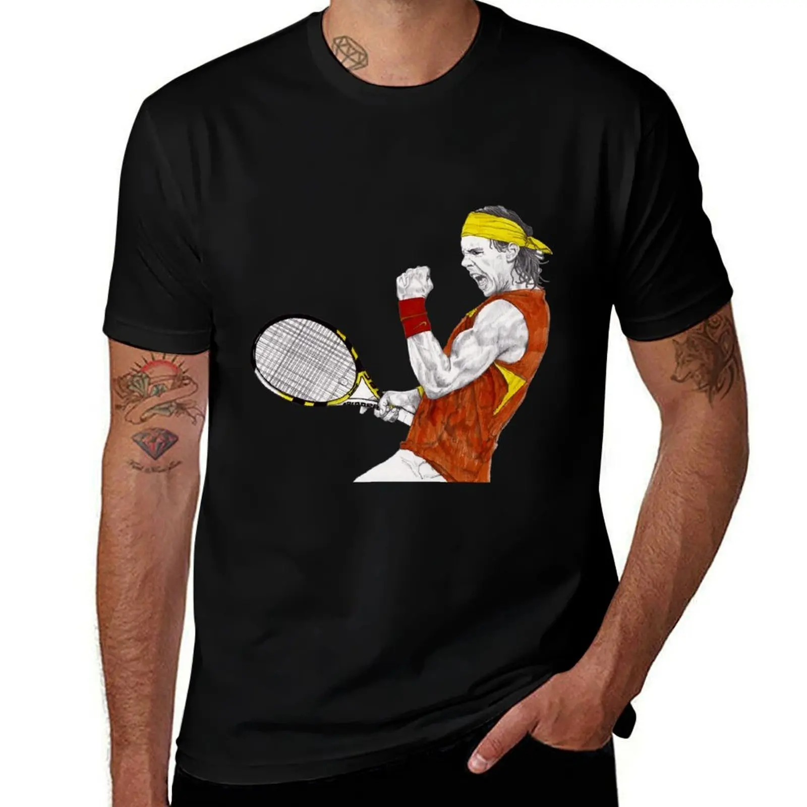 

Tennis Nadal T-Shirt Work Utility Casual Tee Shirt