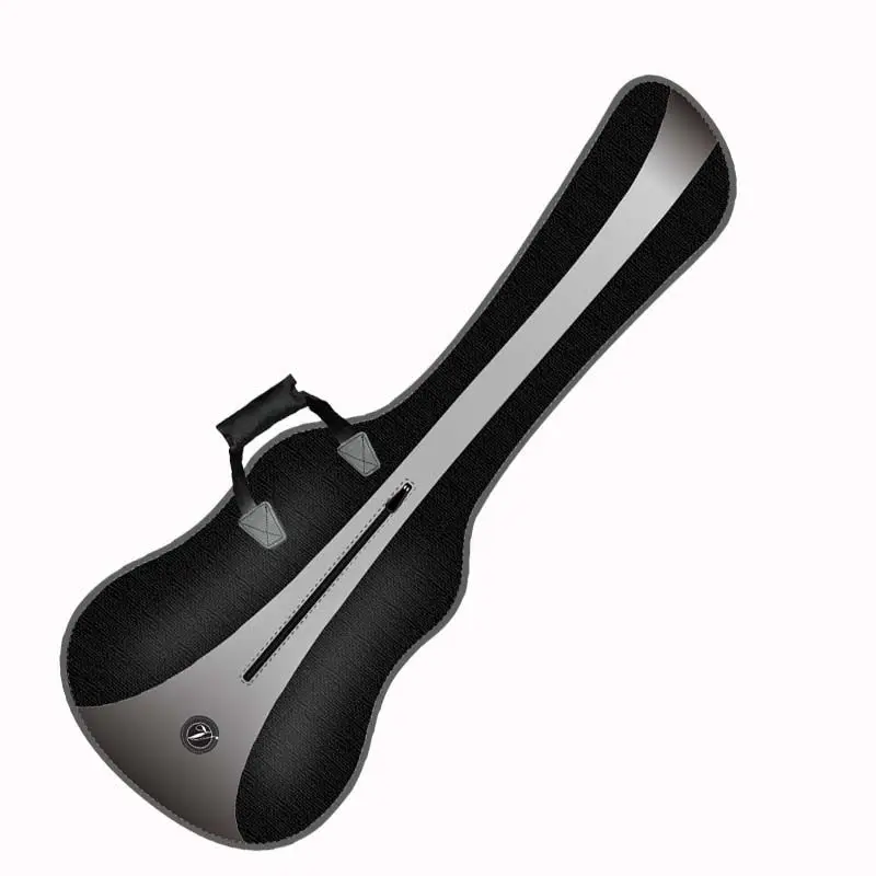 Leather Electric Guitar Bag Thickened Shockproof Portable Shoulders Black Electric Guitar Backpack Musical Instrument Accessory