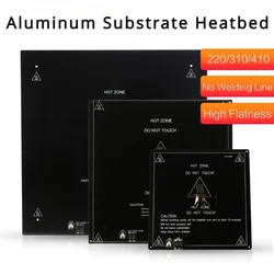 3D Printer Parts 3mm Aluminum Substrate Hotbed Heatbed 180/220/235/310/410mm Ender3 Heated Bed 24V Hotbed Plate Black with Cable