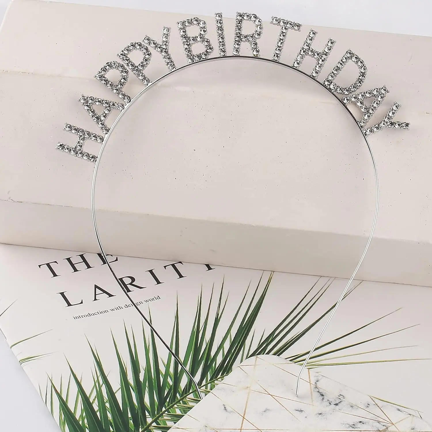 Повязка на голову с кристаллами и буквами «С Днем Рождения» — сверкающие аксессуары для волос со стразами для вечеринок, реквизита для фотографий и торжеств